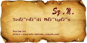 Szórádi Mátyás névjegykártya